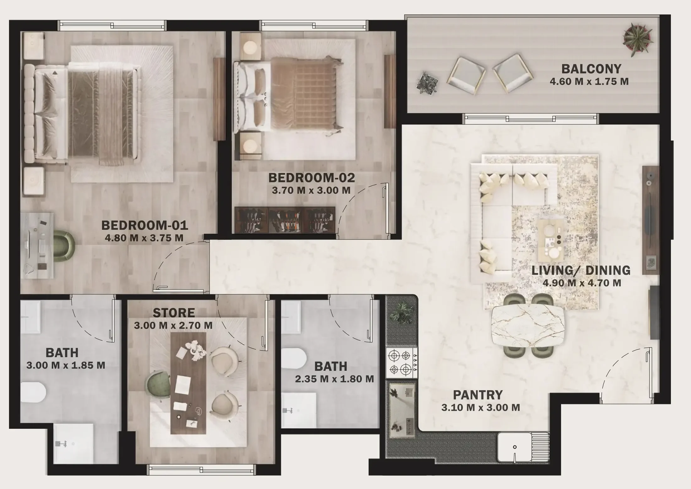 HVM Living VOI Residence floor plan