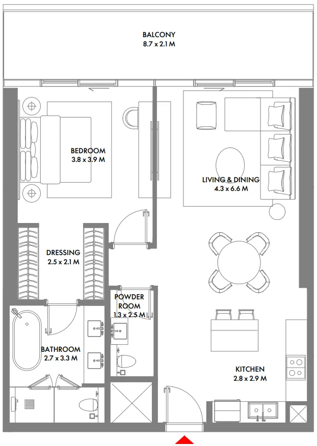 Arada W The Residences by Arada floor plan