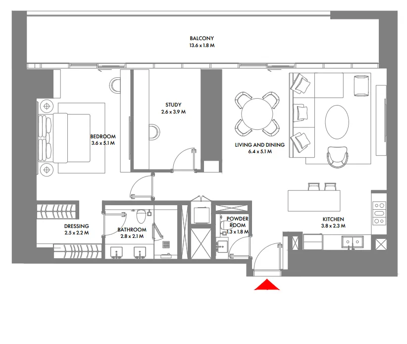 Arada W The Residences by Arada floor plan