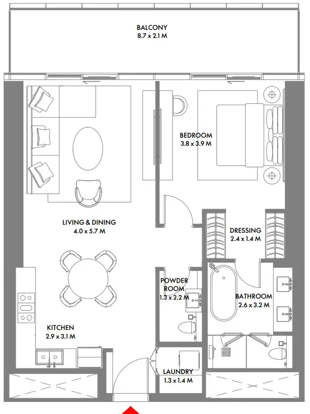 Arada W The Residences by Arada floor plan