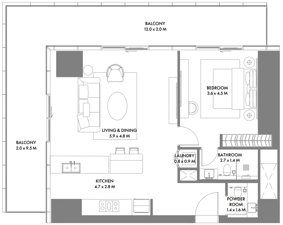 Arada W The Residences by Arada floor plan