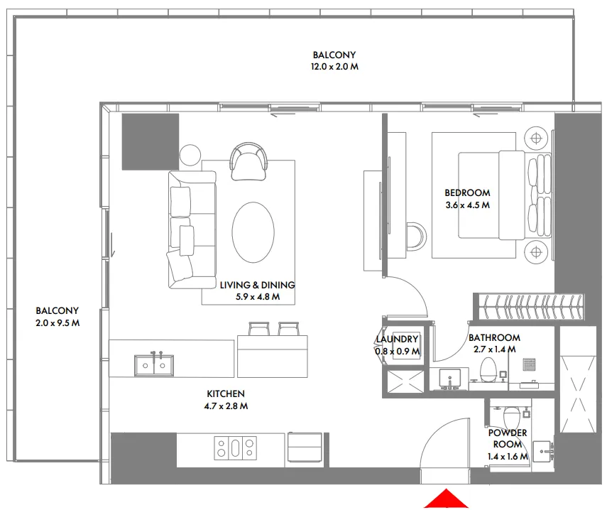 Arada W The Residences by Arada floor plan