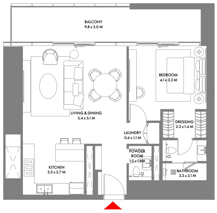 Arada W The Residences by Arada floor plan
