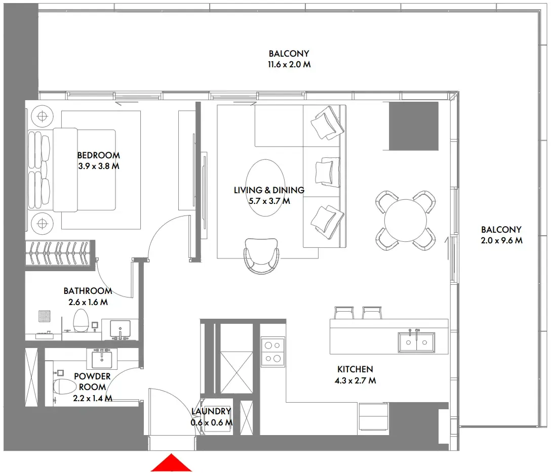 Arada W The Residences by Arada floor plan