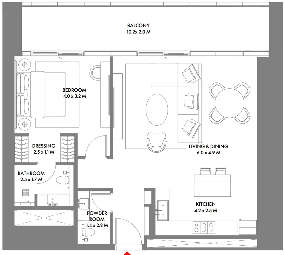 Arada W The Residences by Arada floor plan