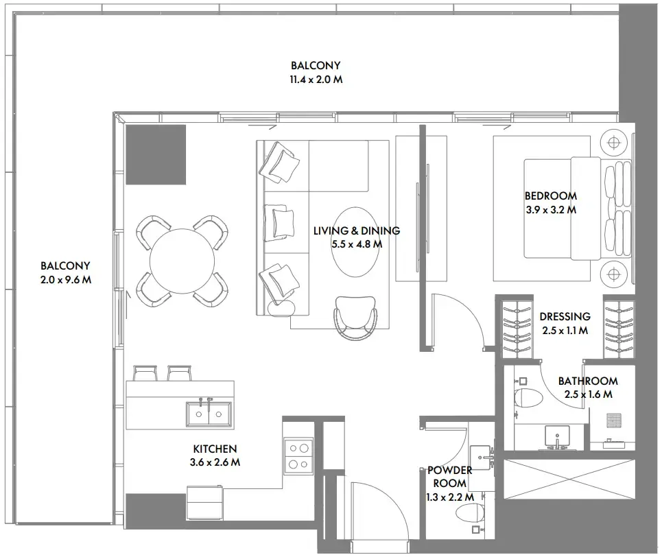 Arada W The Residences by Arada floor plan