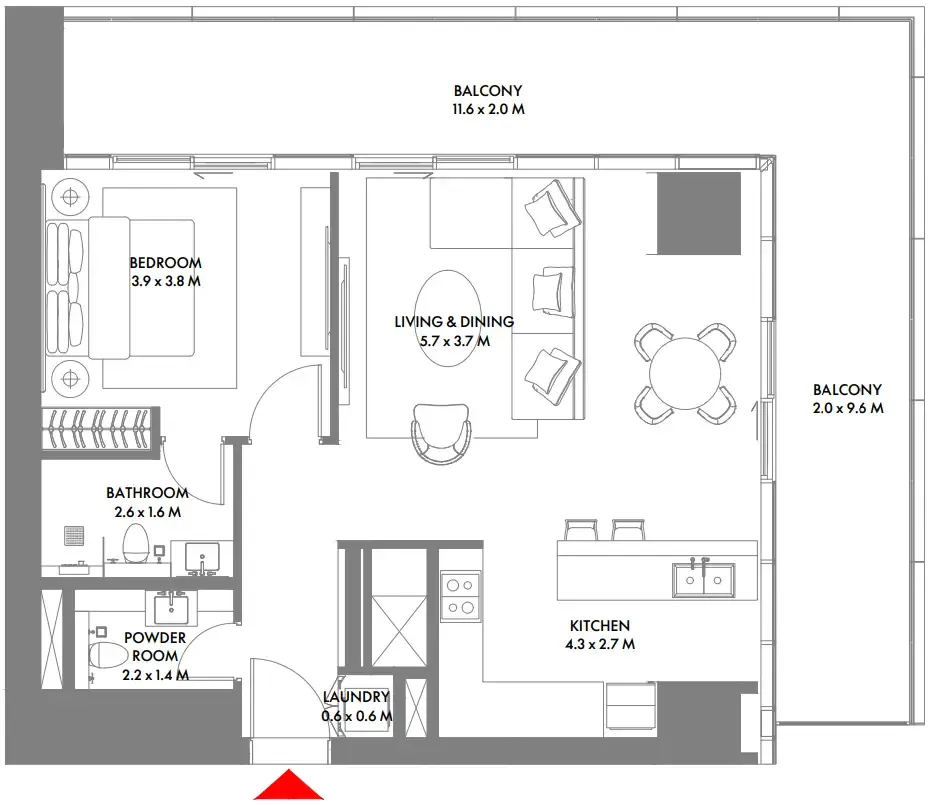 Arada W The Residences by Arada floor plan