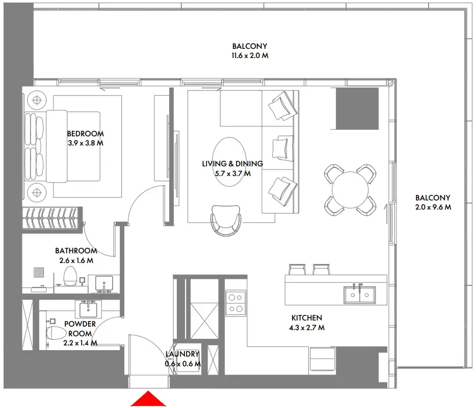 Arada W The Residences by Arada floor plan