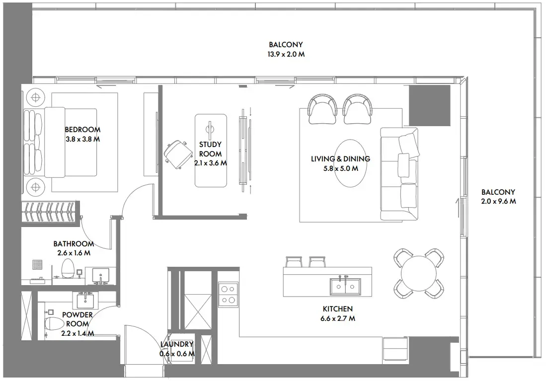 Arada W The Residences by Arada floor plan