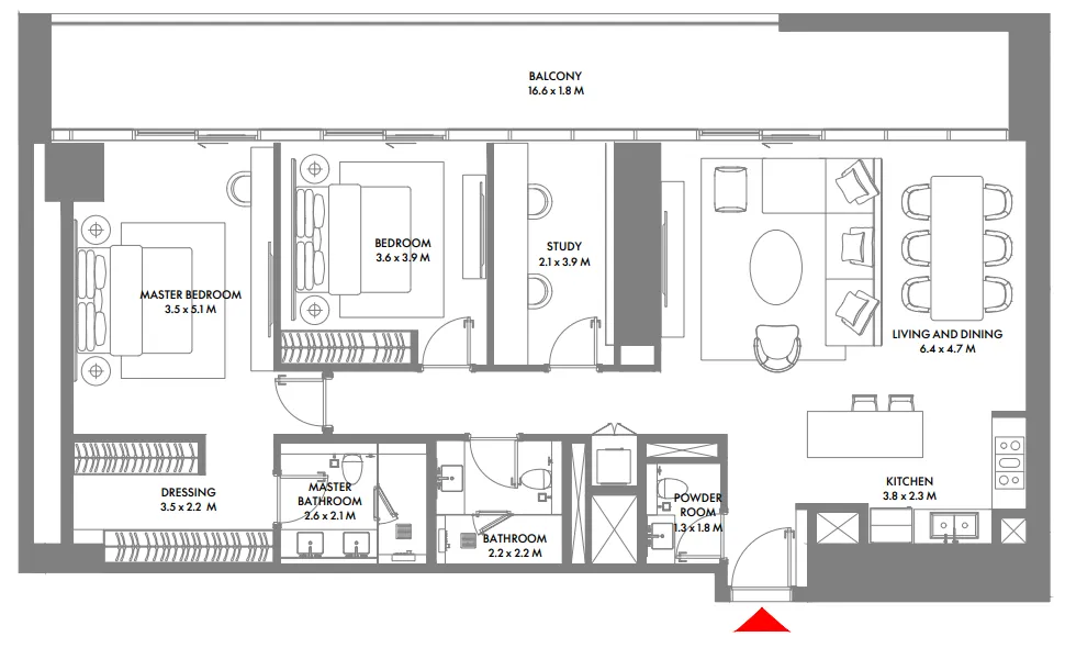 Arada W The Residences by Arada floor plan