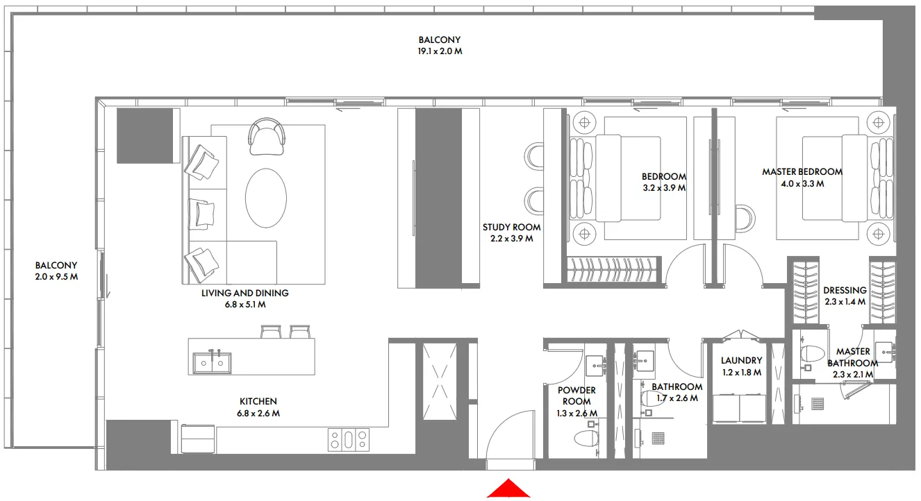 Arada W The Residences by Arada floor plan