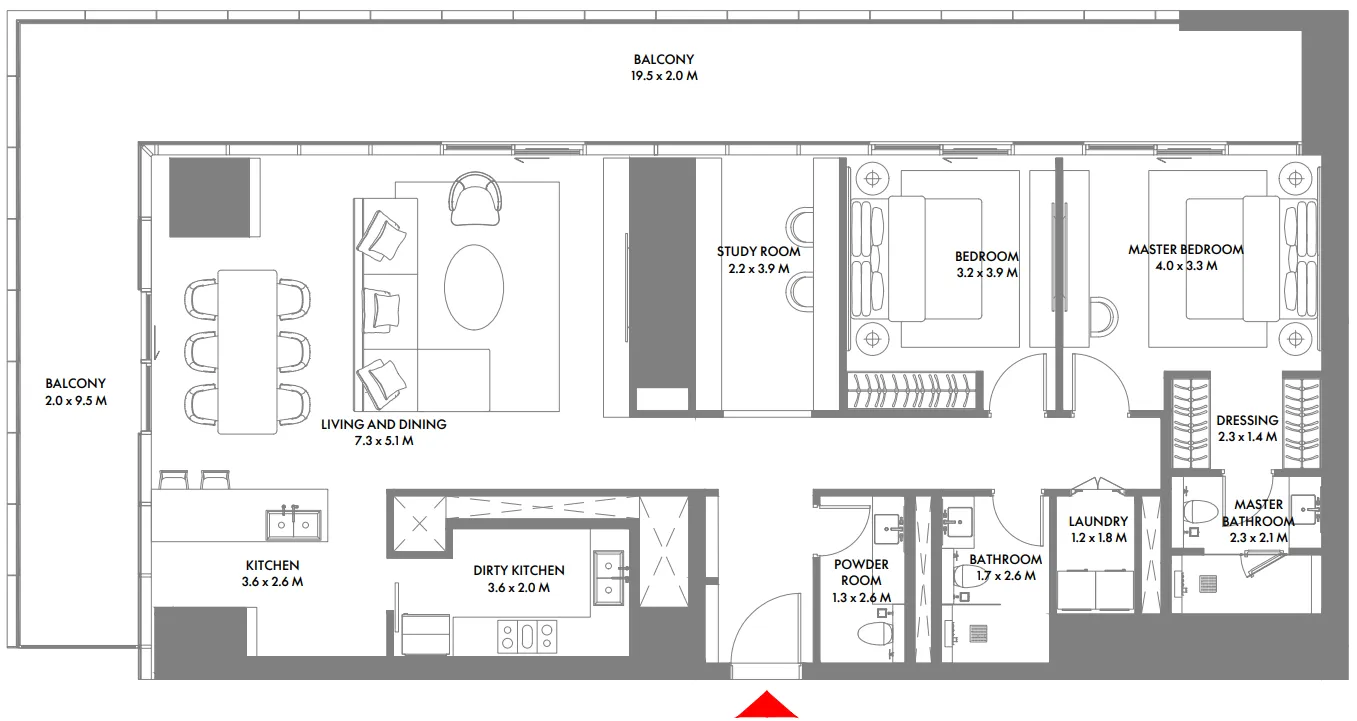 Arada W The Residences by Arada floor plan