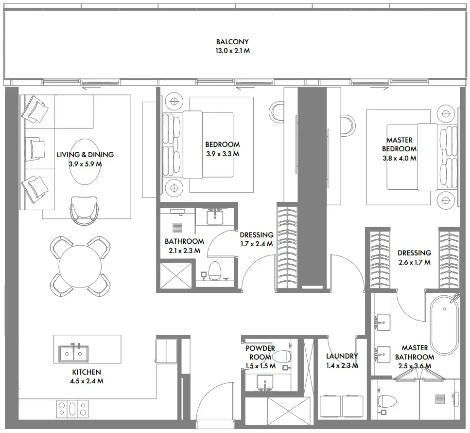 Arada W The Residences by Arada floor plan