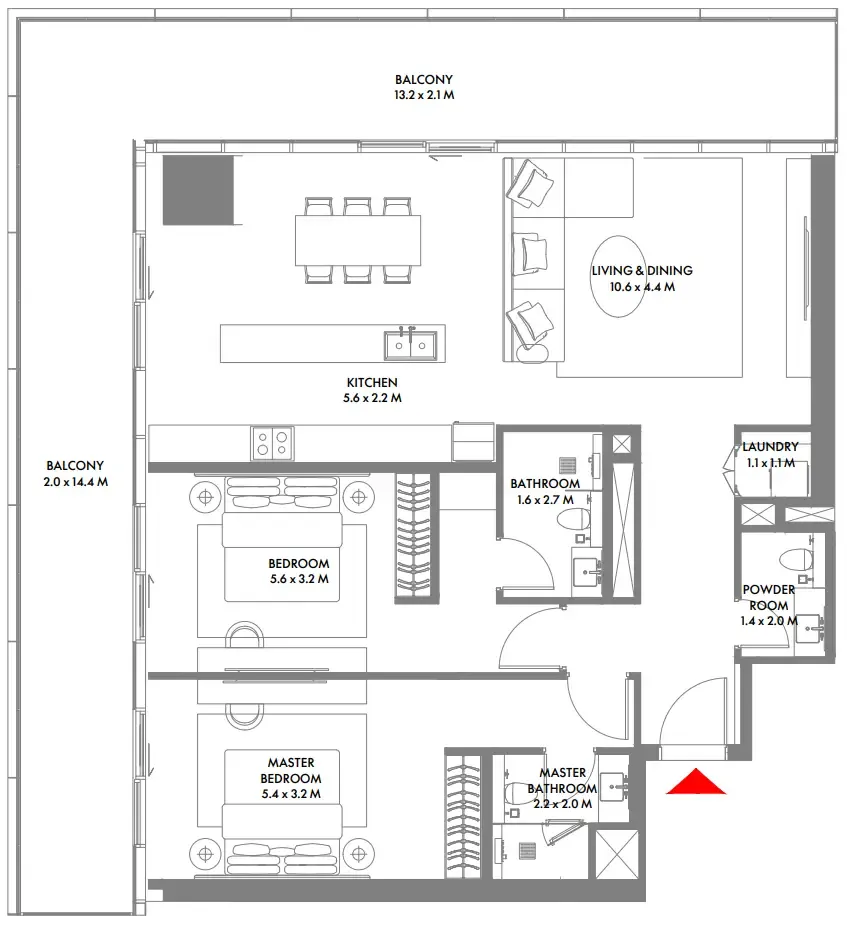 Arada W The Residences by Arada floor plan