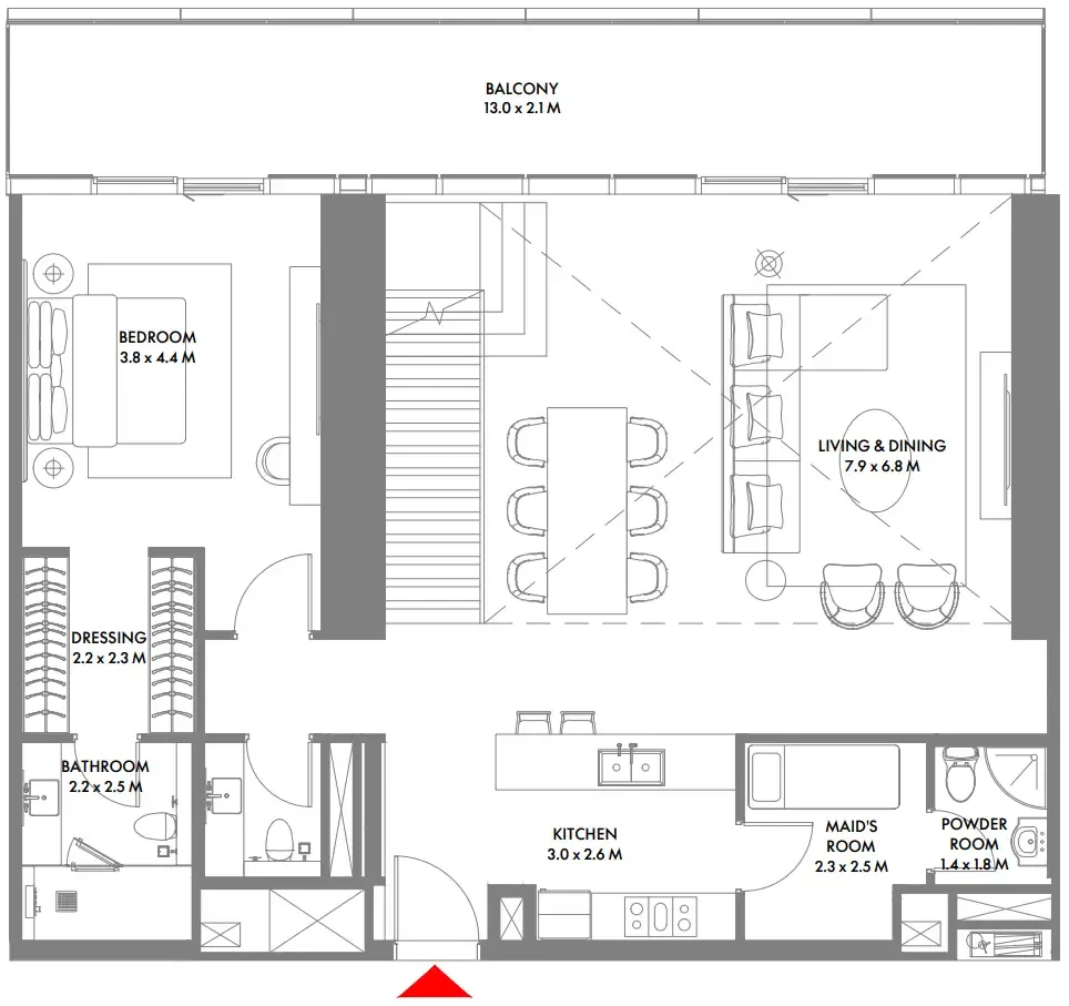 Arada W The Residences by Arada floor plan