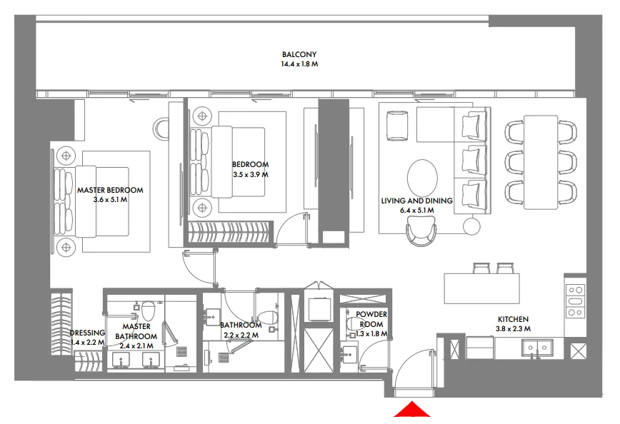 Arada W The Residences by Arada floor plan