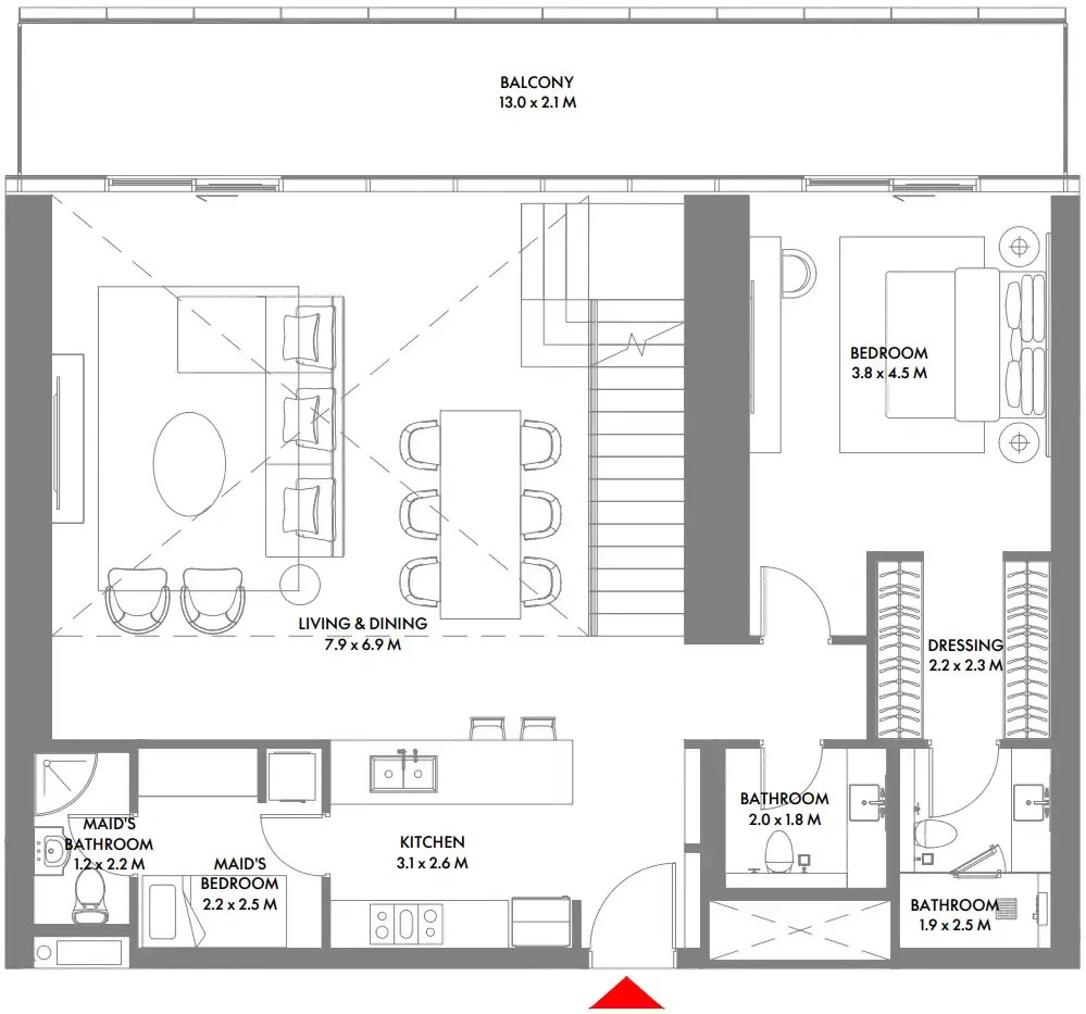Arada W The Residences by Arada floor plan