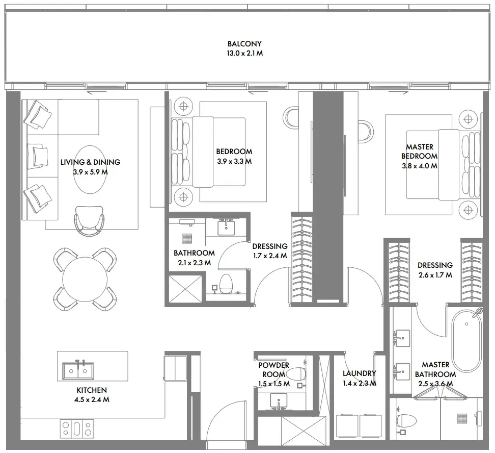 Arada W The Residences by Arada floor plan