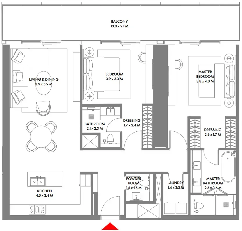Arada W The Residences by Arada floor plan
