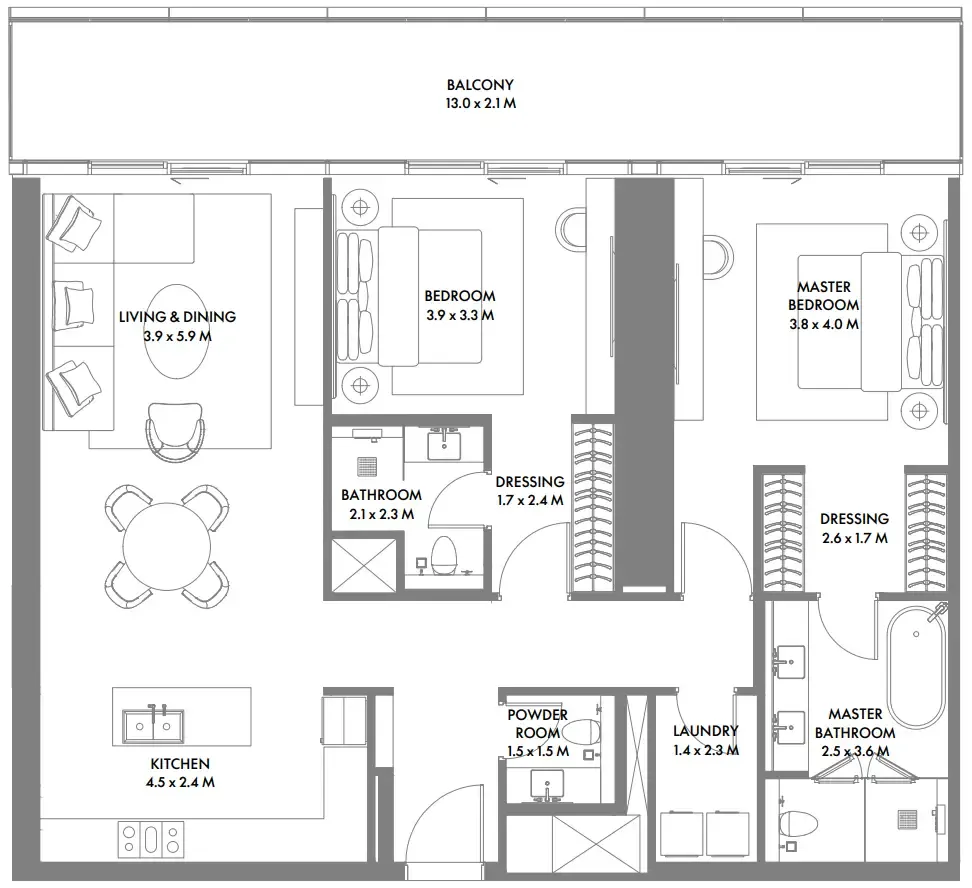 Arada W The Residences by Arada floor plan