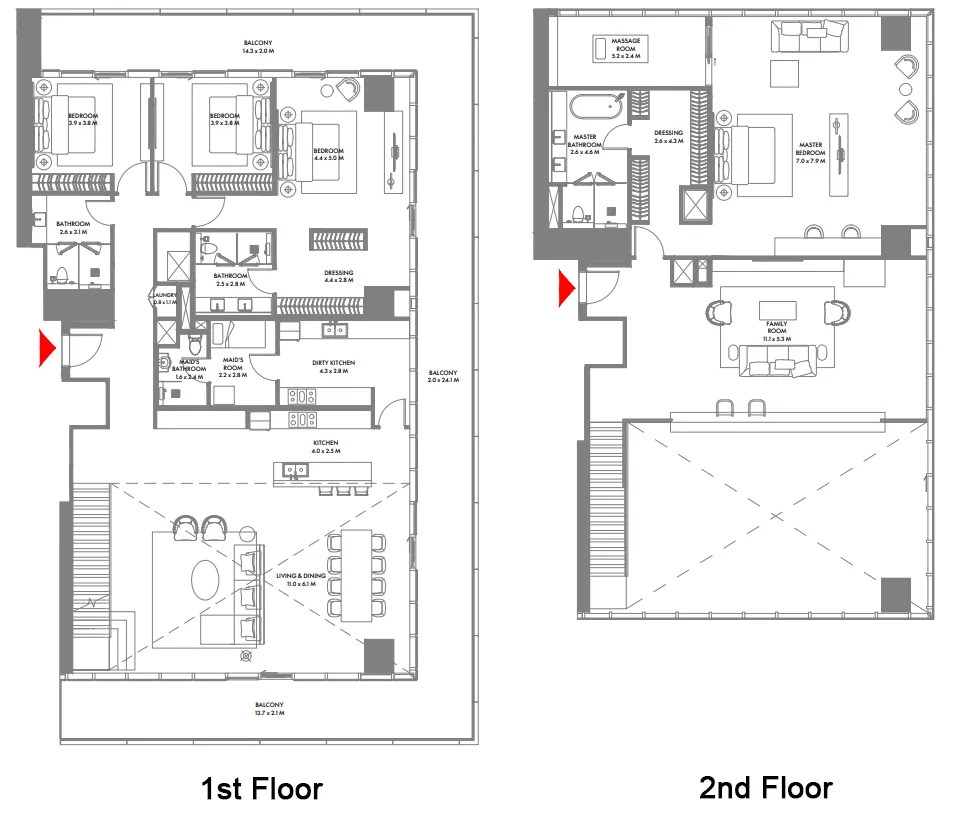 Arada W The Residences by Arada floor plan