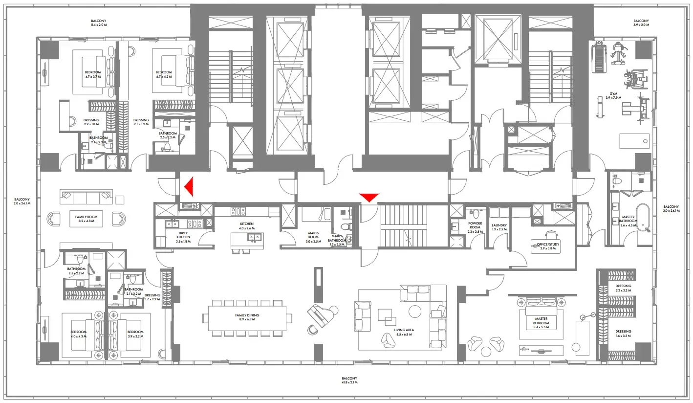 Arada W The Residences by Arada floor plan