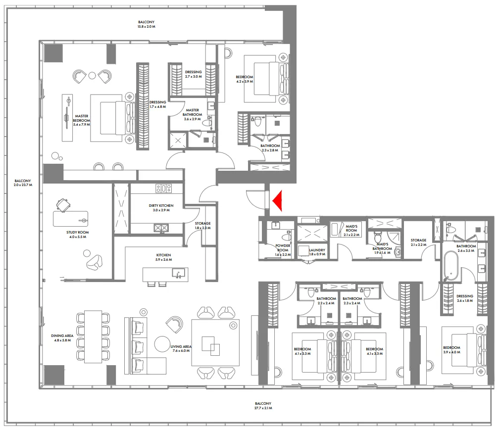 Arada W The Residences by Arada floor plan