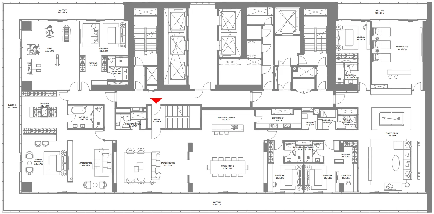 Arada W The Residences by Arada floor plan