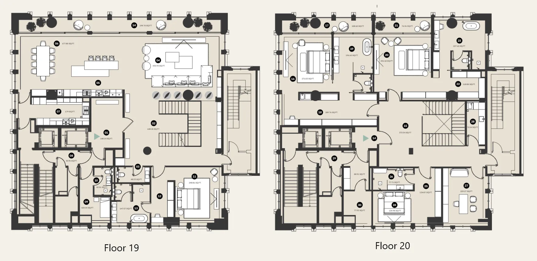 Al Hamra Waldorf Astoria Residences floor plan