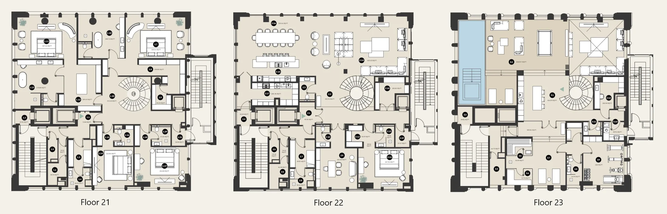 Al Hamra Waldorf Astoria Residences floor plan