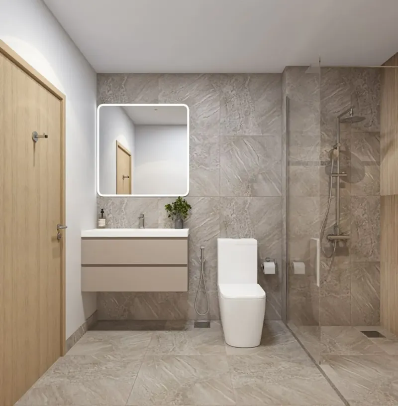 Interior at Weybridge Gardens 4 in Dubailand Residence Complex Dubai