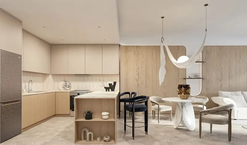Interior at Weybridge Gardens 4 in Dubailand Residence Complex Dubai
