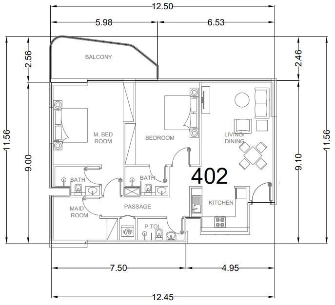 AG Properties Whitecliffs Residences floor plan