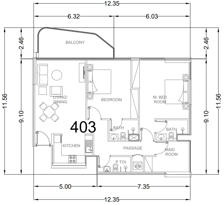 AG Properties Whitecliffs Residences floor plan