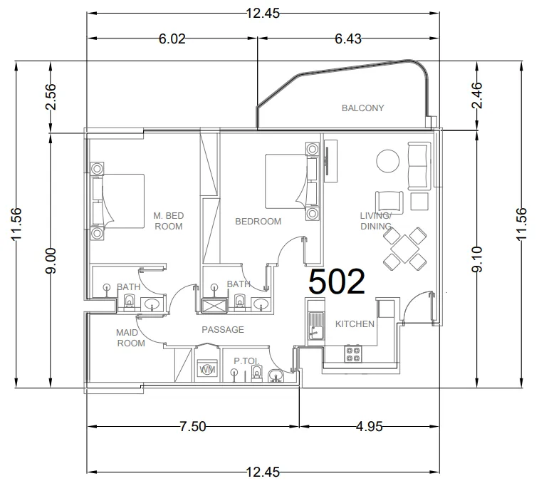 AG Properties Whitecliffs Residences floor plan