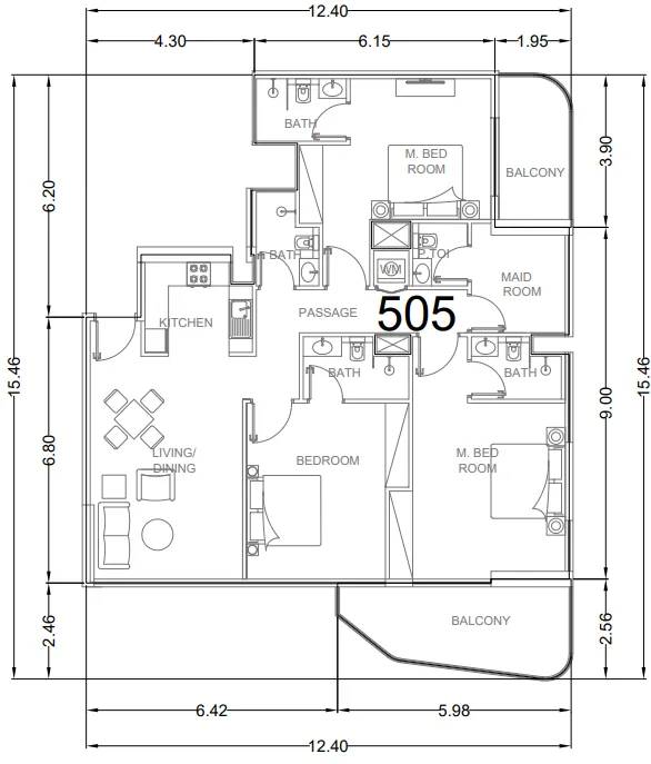 AG Properties Whitecliffs Residences floor plan