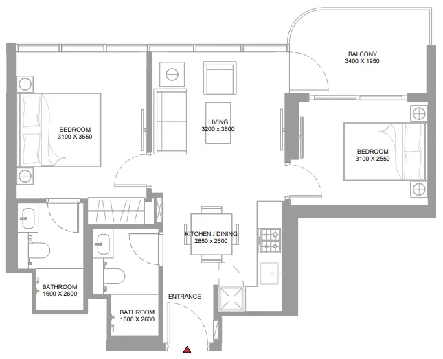 Sobha Yachtside Marina Residences floor plan
