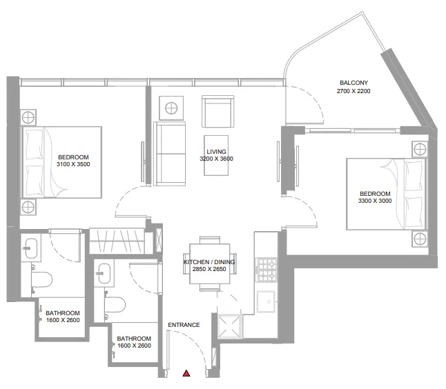 Sobha Yachtside Marina Residences floor plan