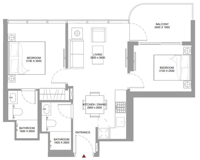 Sobha Yachtside Marina Residences floor plan
