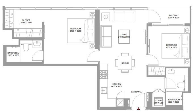 Sobha Yachtside Marina Residences floor plan