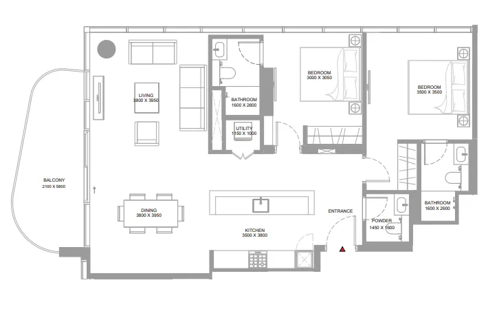 Sobha Yachtside Marina Residences floor plan