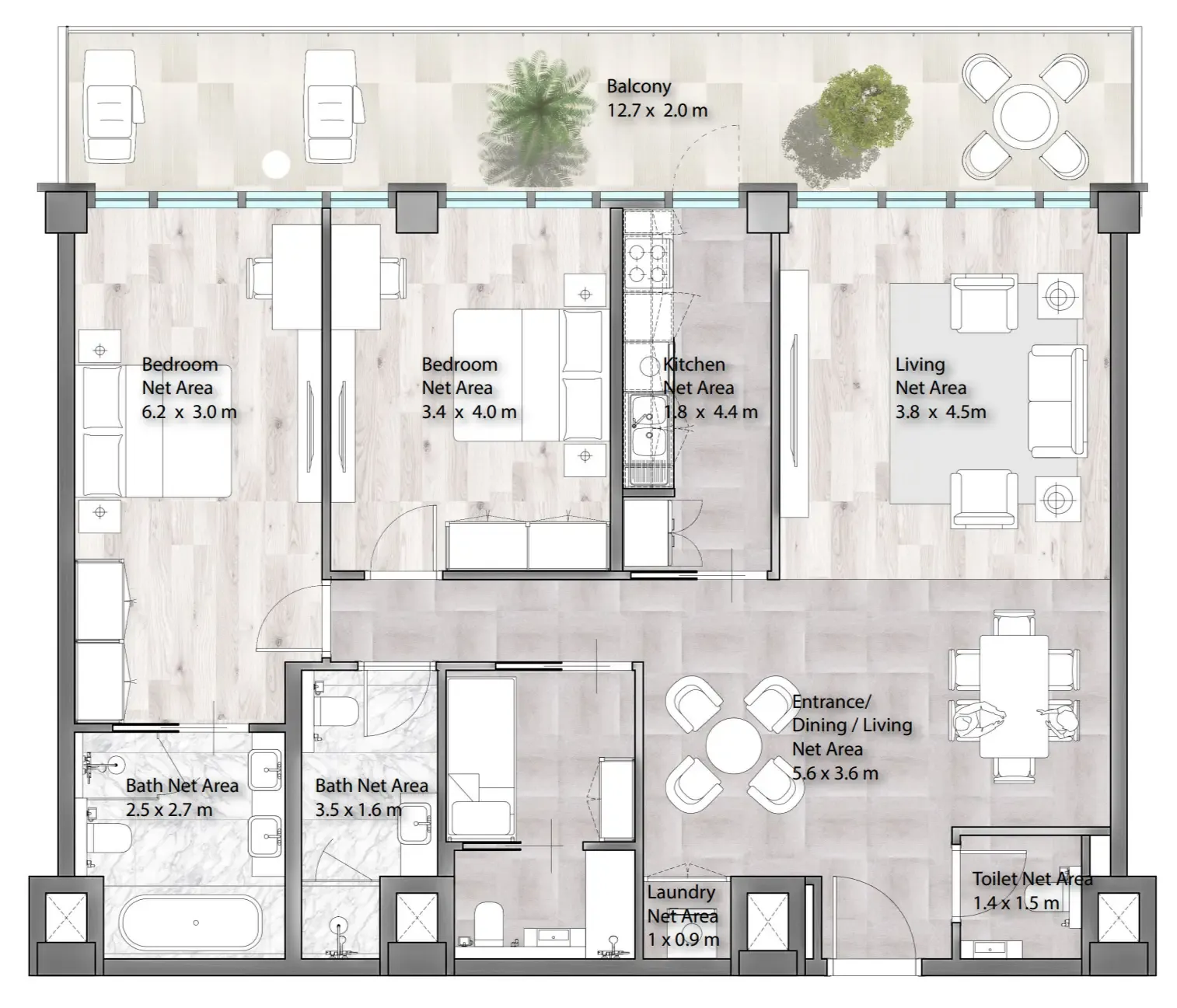 Siadah Development Yas Beach Residence floor plan