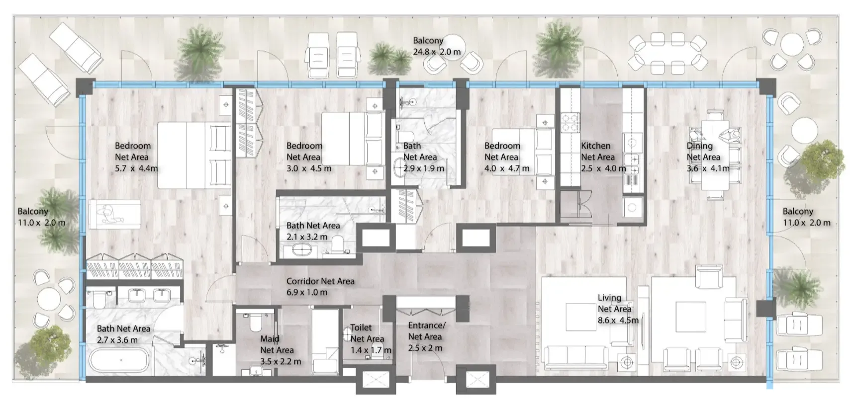 Siadah Development Yas Beach Residence floor plan