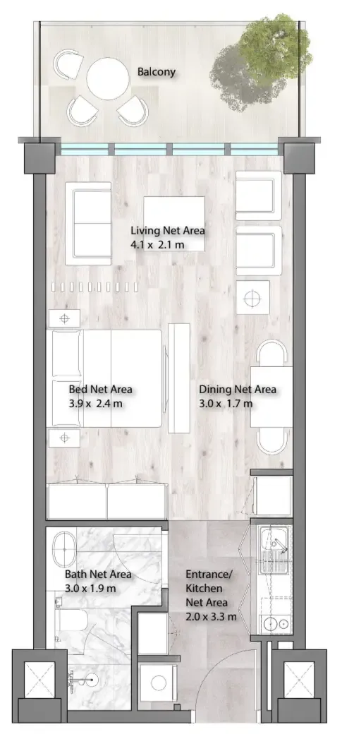 Siadah Development Yas Beach Residence floor plan