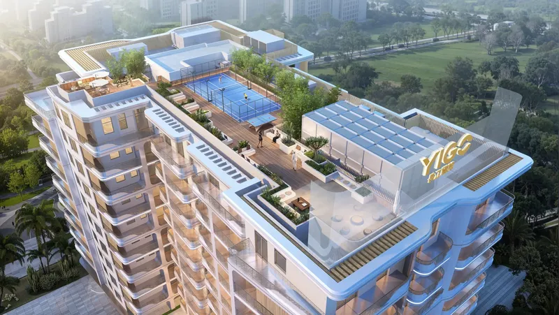 Exterior at Yigo 26 in Dubai International City Dubai