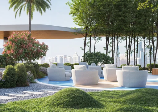 Zen Lounge amenity image at Veda by AUM Development