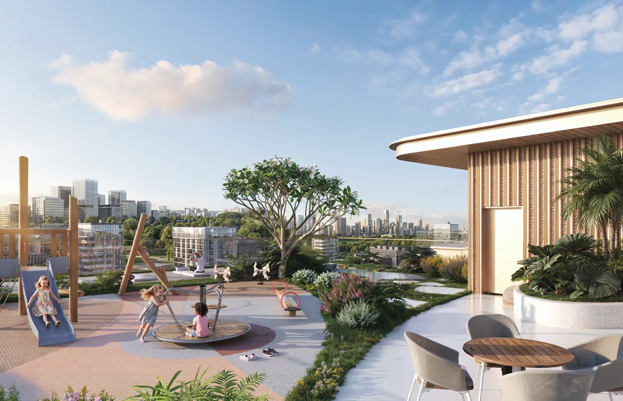 Rooftop Kids Play & Meditation Area amenity image at 113 Residences by Iman