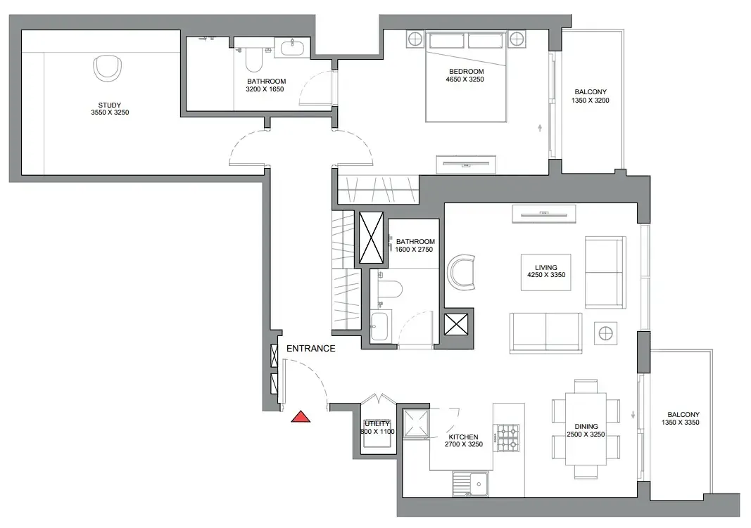 Sobha 350 Riverside Crescent floor plan