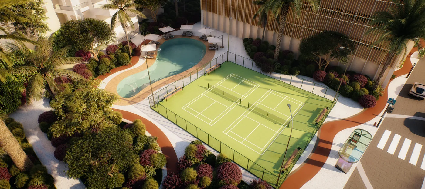 Padel Tennis Courts amenity image at Al Hamra Waterfront