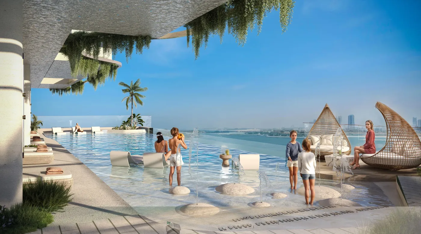 Podium Beach Edge Pool amenity image at Allegro Park
